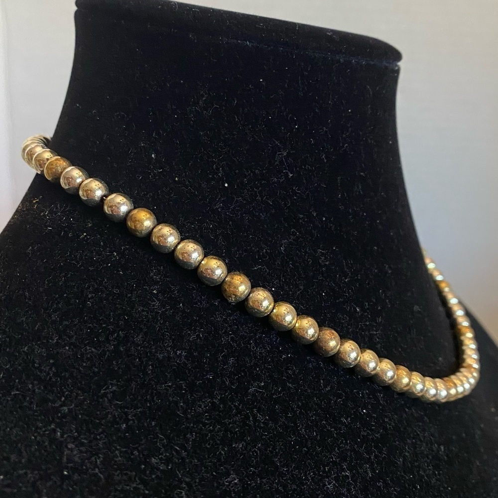 Napier Vintage Gold and Silvertone Beaded Choker Necklace Elegant Old Money - Picture 4 of 13